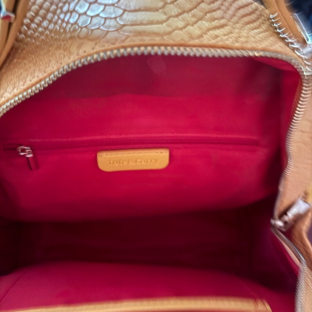 Yellow Textured Backpack - Picture 9 of 13